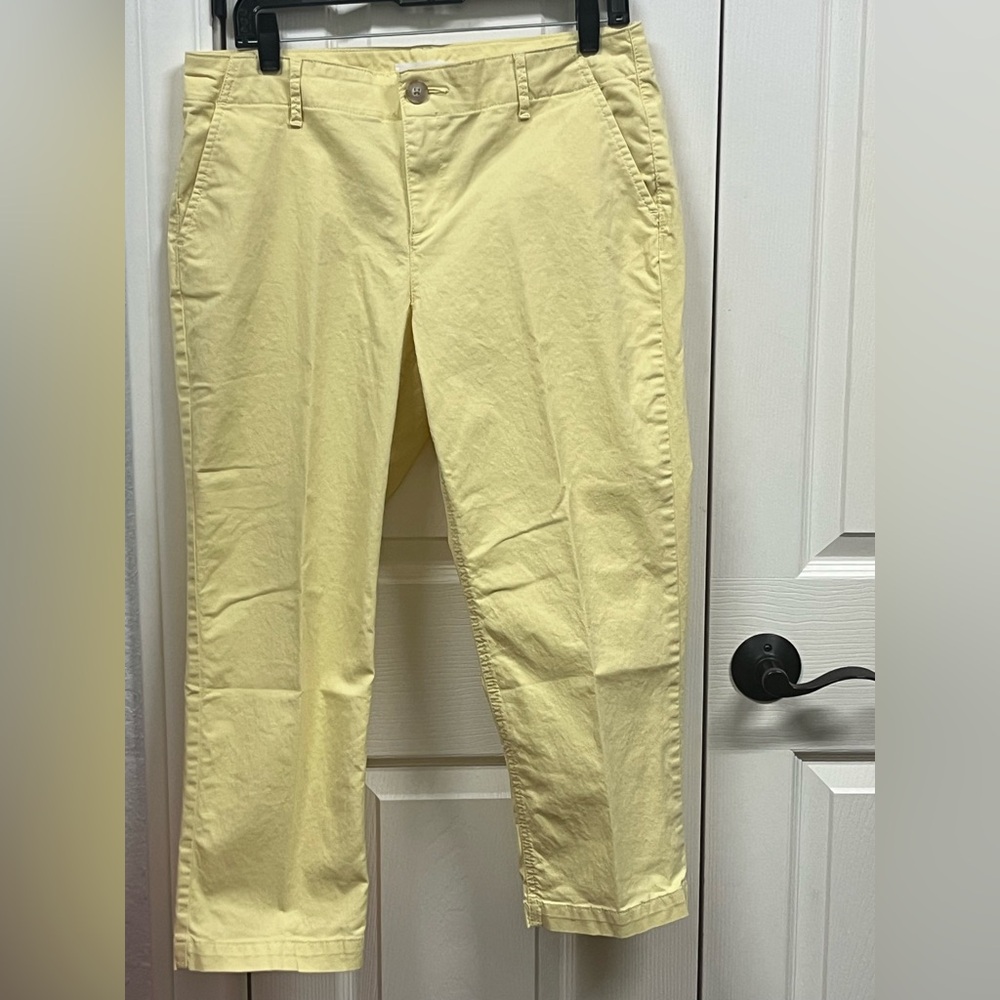 LOFT Light Yellow “The Slim” pant